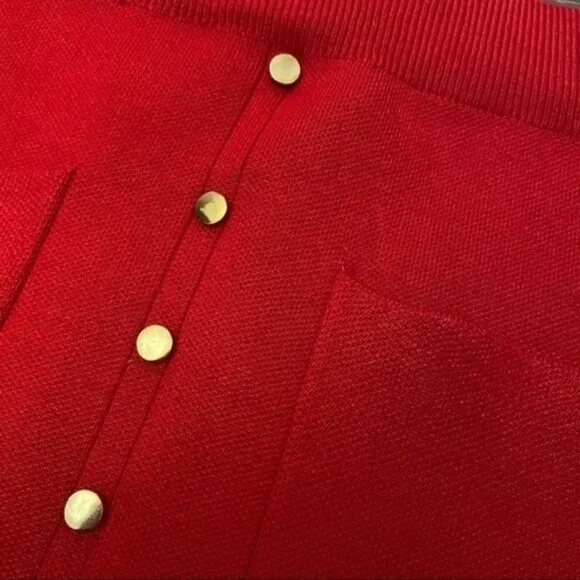 NWT LIli Sidonio Red Knit Aline Skirt - Picture 3 of 6